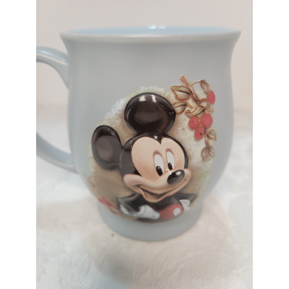 Disney Store Mickey Mouse Ceramic Mug Light Blue Microwave‎ Dishwasher Safe